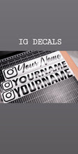 Load image into Gallery viewer, Custom Instagram Decals (Pair)