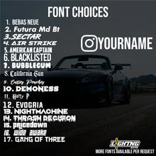 Load image into Gallery viewer, Custom Instagram Decals (Pair)